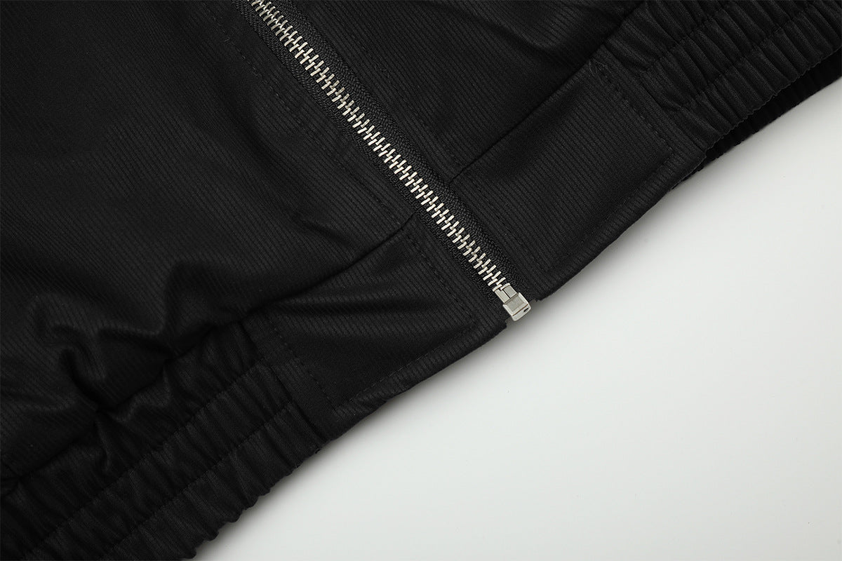 Faux Fur Collar Padded Bomber Jacket – Oversized Flight Jacket