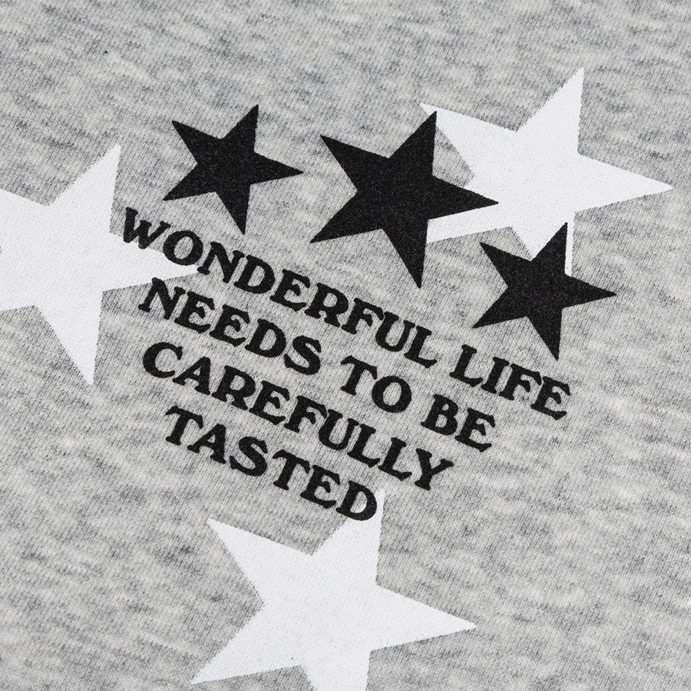 Star Print Zip-Up Hoodie with Striped Raglan Sleeves – Oversized Streetwear