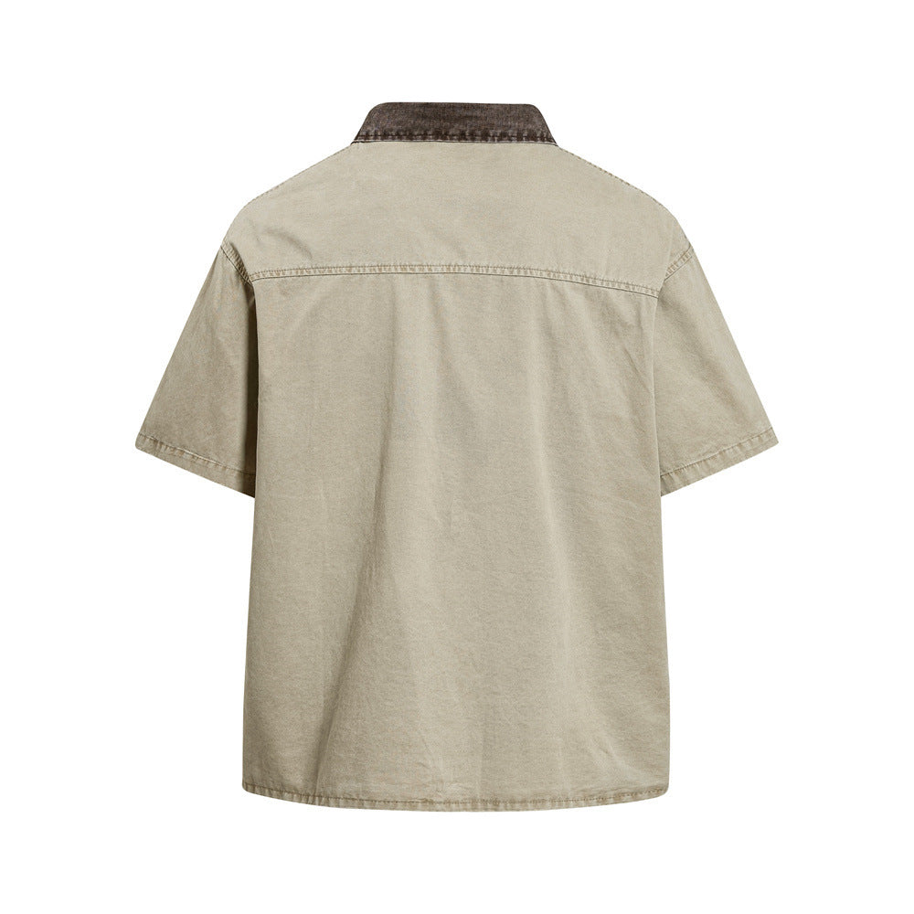 Mafia Royal Club Embroidered Short Sleeve Shirt – Vintage Washed Streetwear