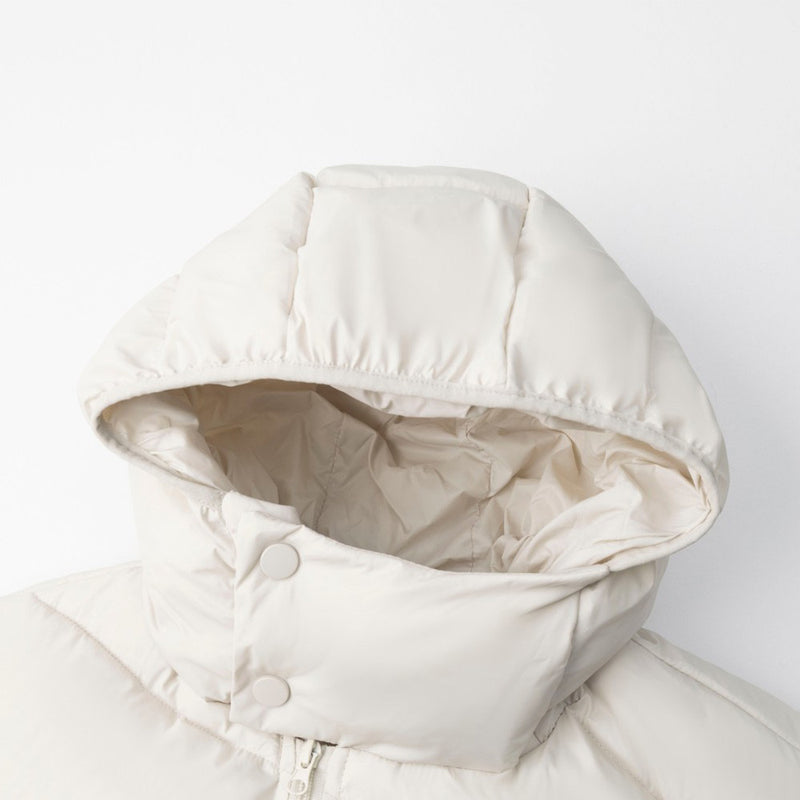 Diagonal Zip Hooded Puffer Jacket – Oversized Streetwear Down Coat