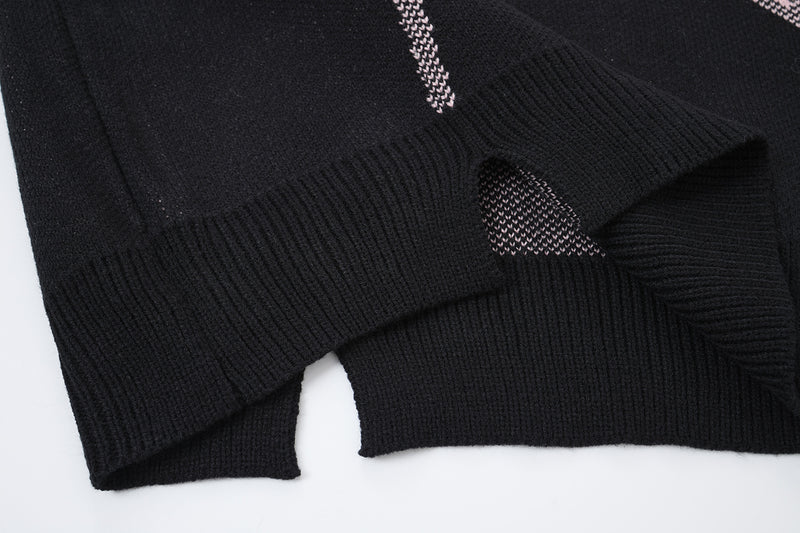 Pull homme col rond oversize en maille jacquard étoile effet usé