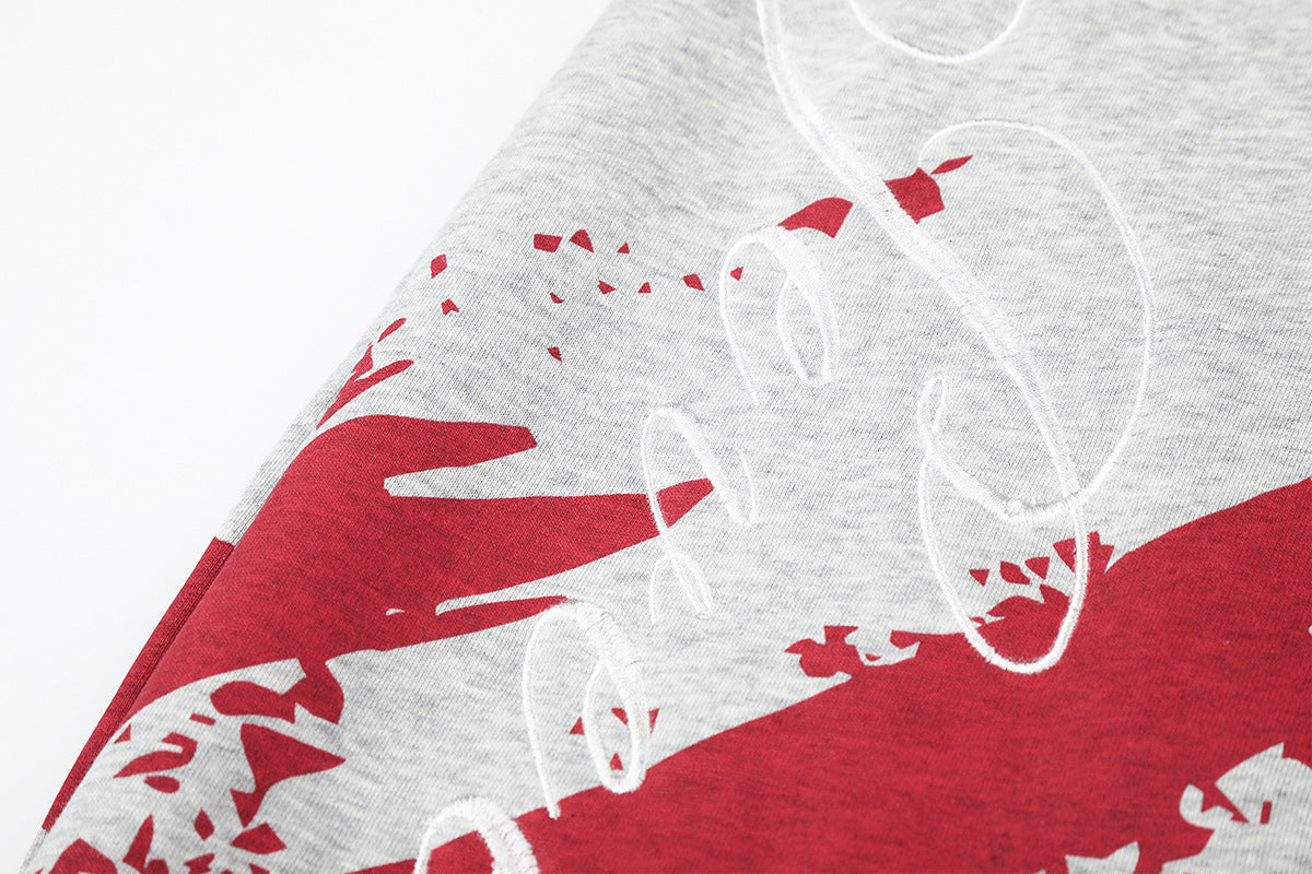 Wide Leg Flowy Pants – Stars & Stripes Print Oversized Sweatpants