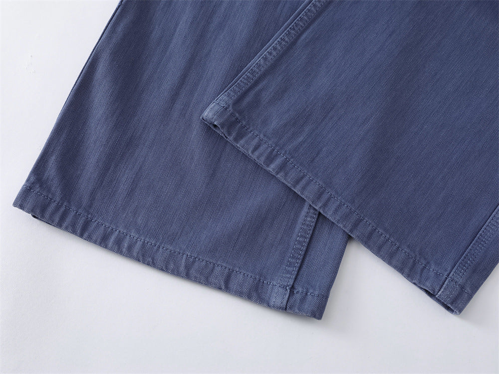 Wide-Leg Carpenter Jeans – Loose Fit Straight Denim Pants with Utility Pockets