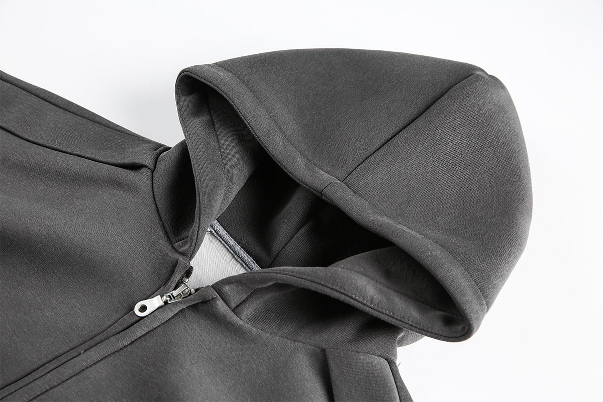 Hoodie zippé oversize doublé en molleton