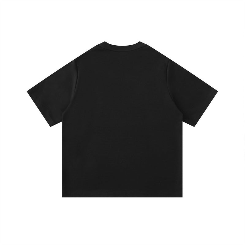 Oversized Pinch-Pleat T-Shirt with Stud Shoulder Detail