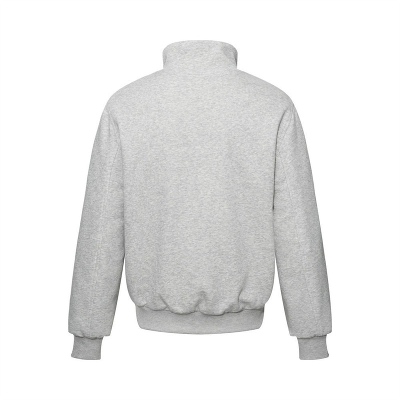 Men's Double-Breasted Stand-Collar Fleece-Lined Jacket