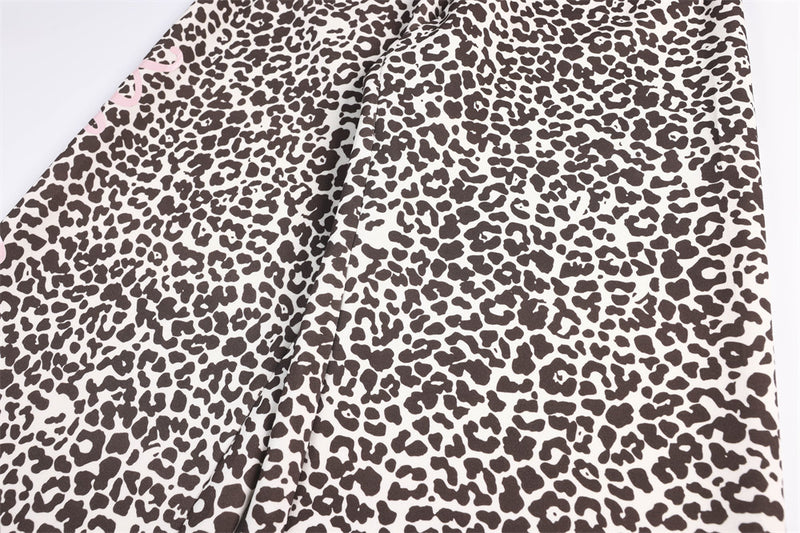 Leopard Print Wide-Leg Sweatpants – Relaxed Fit Casual Trousers