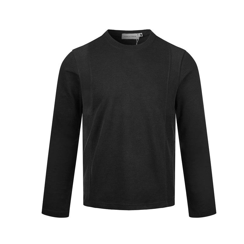 Men's Long Sleeve Crew Neck Shirt – Relaxed Fit Solid Tee