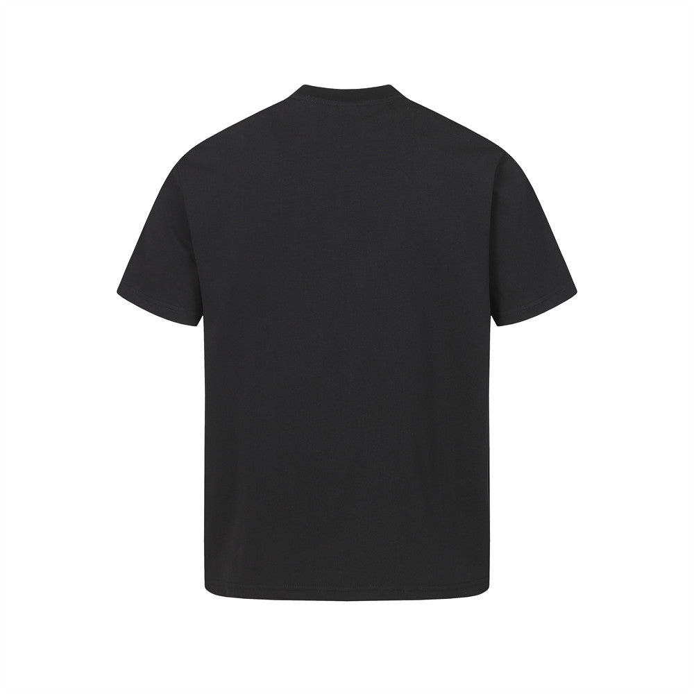 ARESWINGS Punk Guitarist Graphic T-Shirt with Red Studded Collar