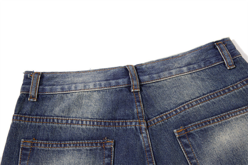 Vaqueros acampanados de pierna ancha para hombre – Denim vintage lavado y desgastado