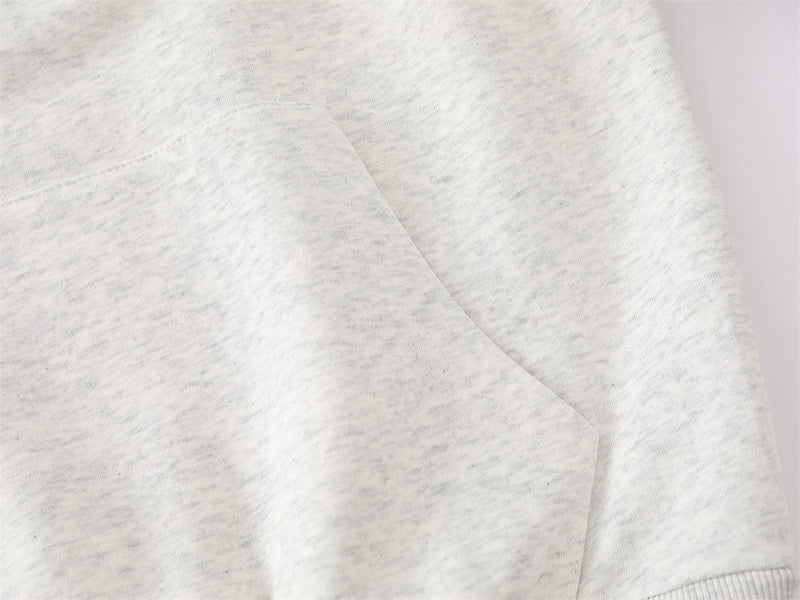 Sweat à capuche raglan colorblock à pois avec écusson brodé à lettrage