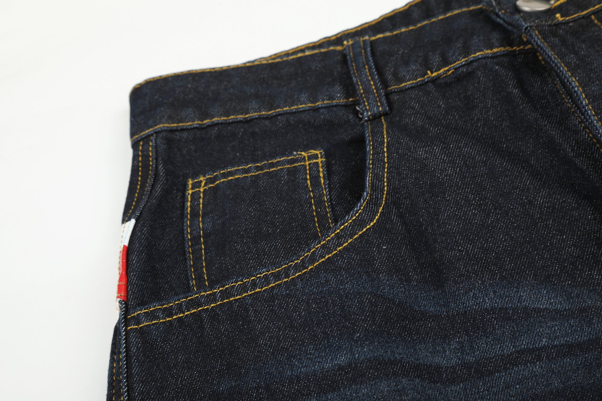 Jean baggy délavé clair – Denim à jambes larges avec imprimé Union Jack