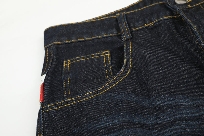 Jean baggy délavé clair – Denim à jambes larges avec imprimé Union Jack