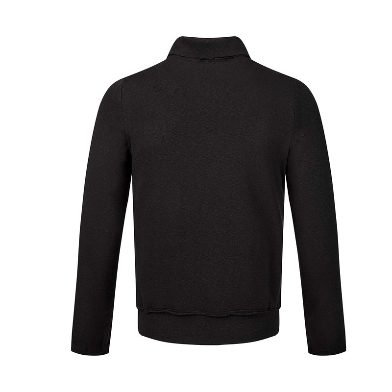 Polo manches longues avec écusson croix clouté – Haut streetwear vintage à ourlet brut