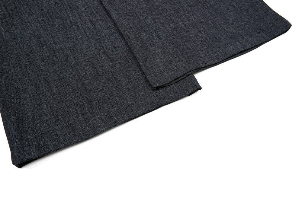 Wide-Leg Pleated Trousers – Men's Loose Fit Draped Floor-Length Pants