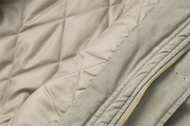 Men's Retro Bomber Jacket with Faux Fur Collar, Padded Winter Coat