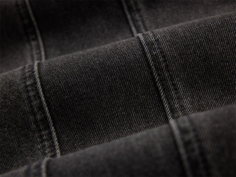 Wide-Leg Jeans with Detachable Plaid Skirt Overlay — Deconstructed Punk