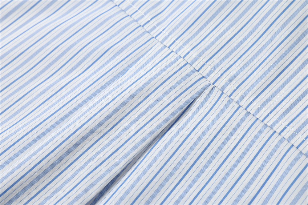 Striped Hooded Long-Sleeve Shirt – Relaxed Fit Button-Up