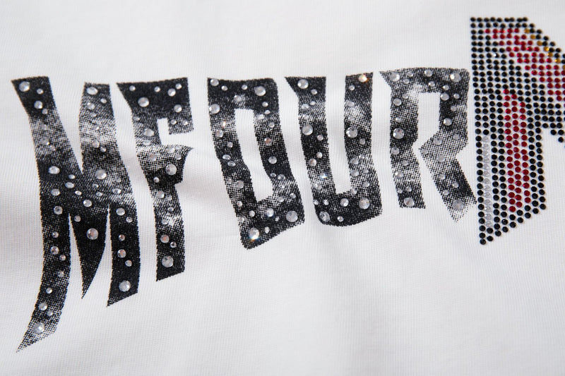 Chemise graphique à manches longues imitation superposition – Imprimé racing motocross MFOUR MAKEY