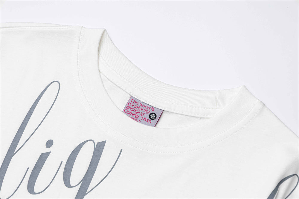Men's Long Sleeve Script Graphic T-Shirt – Relaxed Fit