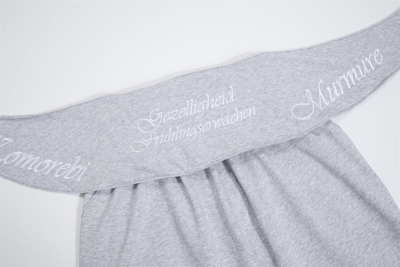 Wide-Leg-Sweathose mit Umschlagbund und Bindegürtel