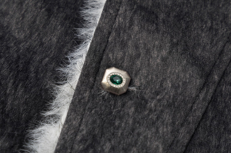 Faux Fur Trim Hooded Bomber Jacket – Textured Fleece with PU Leather Panels