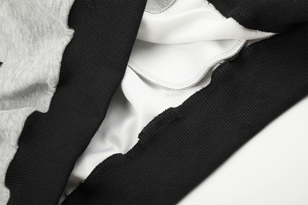 Veste de survêtement zippée color block à étoiles et manches rayées