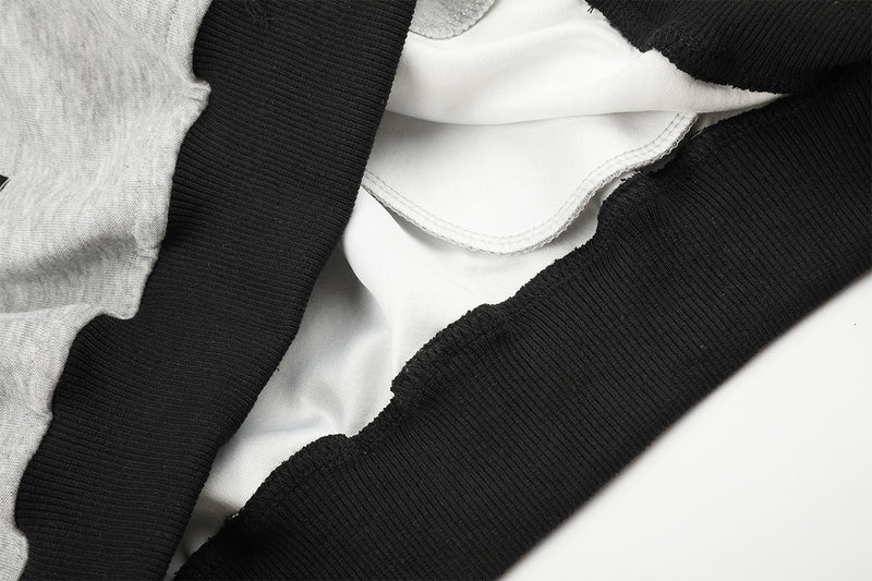 Veste de survêtement zippée color block à étoiles et manches rayées