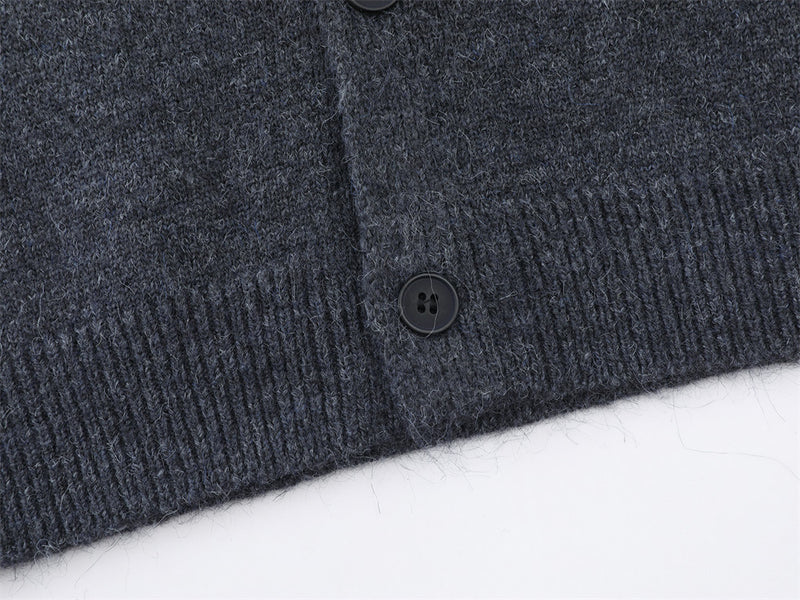 Gilet-pull boutonné oversize en maille pour homme