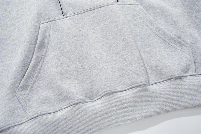 Oversized Pullover Hoodie – Contrast Hood Lining & Exposed Seam Detail