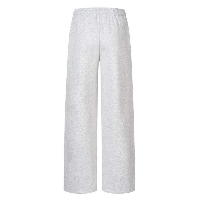 Scottie Dog Graphic Wide-Leg Sweatpants with Elastic Waist