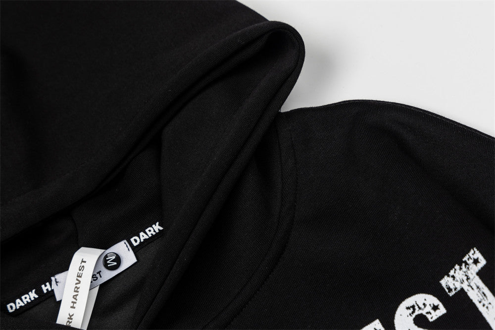 Dark Harvest 33 Graphic Pullover Hoodie – Men's Oversized Streetwear Sweatshirt