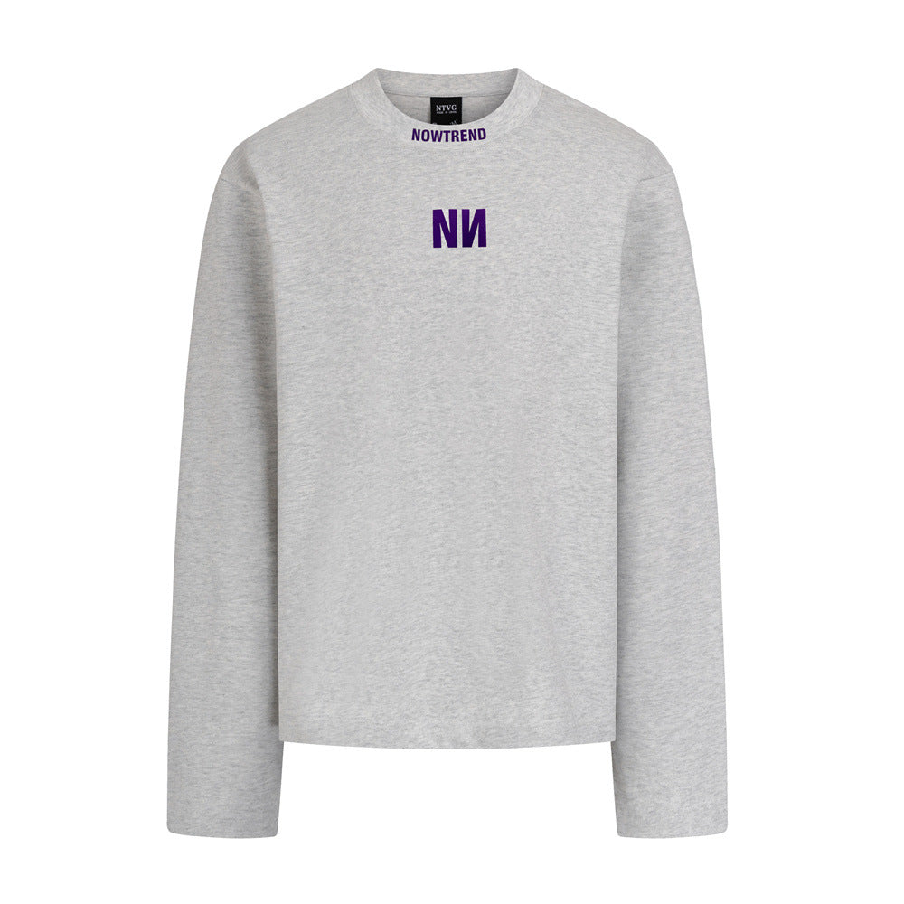 Long Sleeve Designer Shirt – NOWTREND NN Logo Relaxed Fit Tee