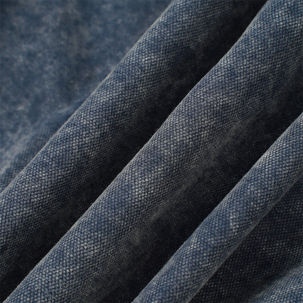 Veste à capuche homme – Bomber en denim délavé bicolore avec effet deux-pièces