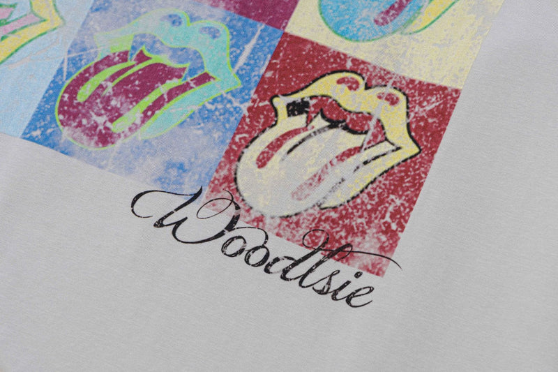 T-shirt manches longues graphique avec imprimé rétro pop art de langue