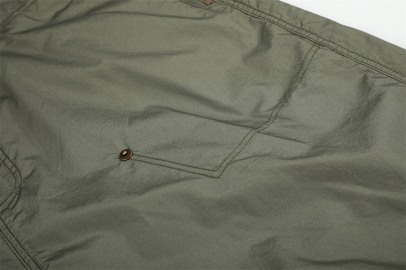 Wide-Leg Parachute Cargo Pants – Pleated Baggy Fit with Zip Pockets
