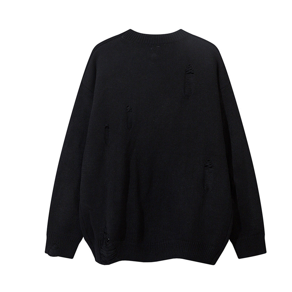 Pull en maille effet usé Agent Orange – Col rond oversize