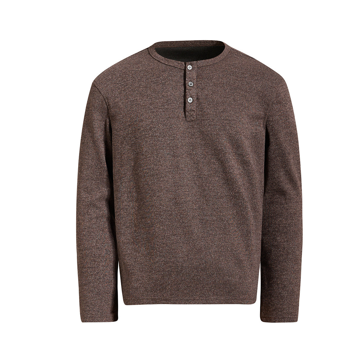 Men's Long-Sleeve Henley T-Shirt – Vintage American Style, Relaxed Fit