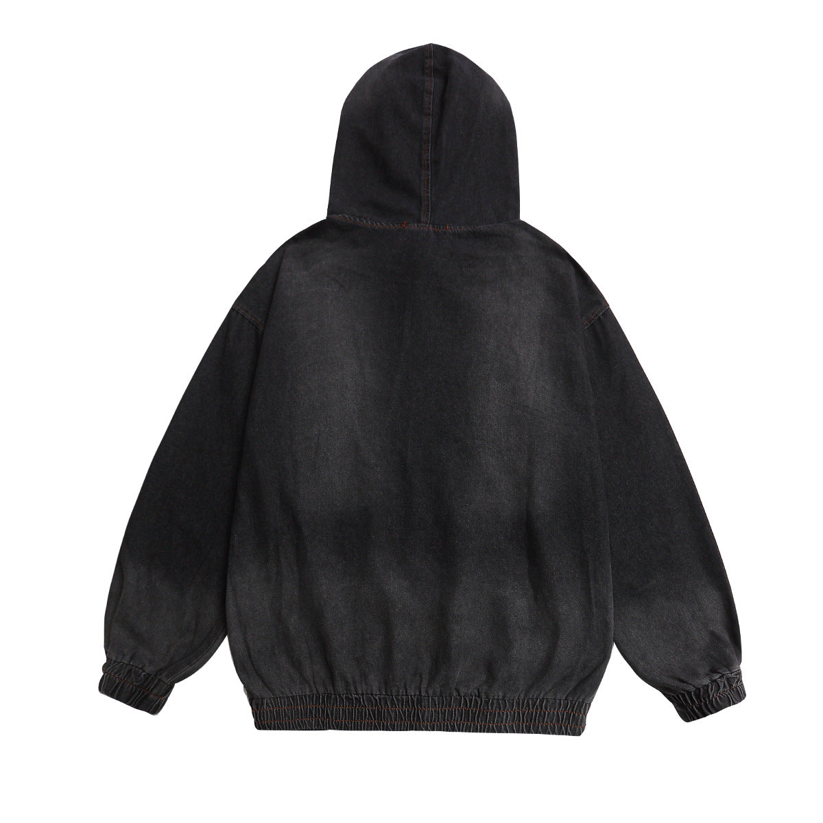 Denim Hoodie Vintage Washed Made Timeless Embroidery Oversized Fit