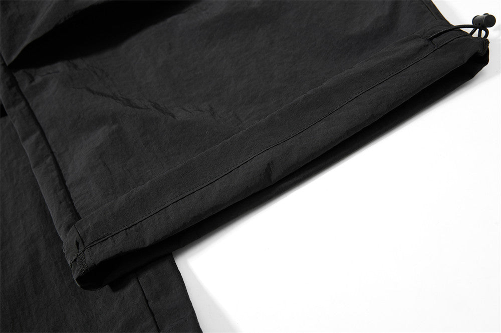 Wide-Leg Cargo Sweatpants with Star-Print Bandana Waistband
