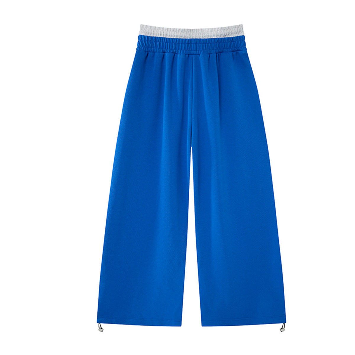 Cross Print Wide-Leg Sweatpants – Streetwear Faux Two-Piece Waistband