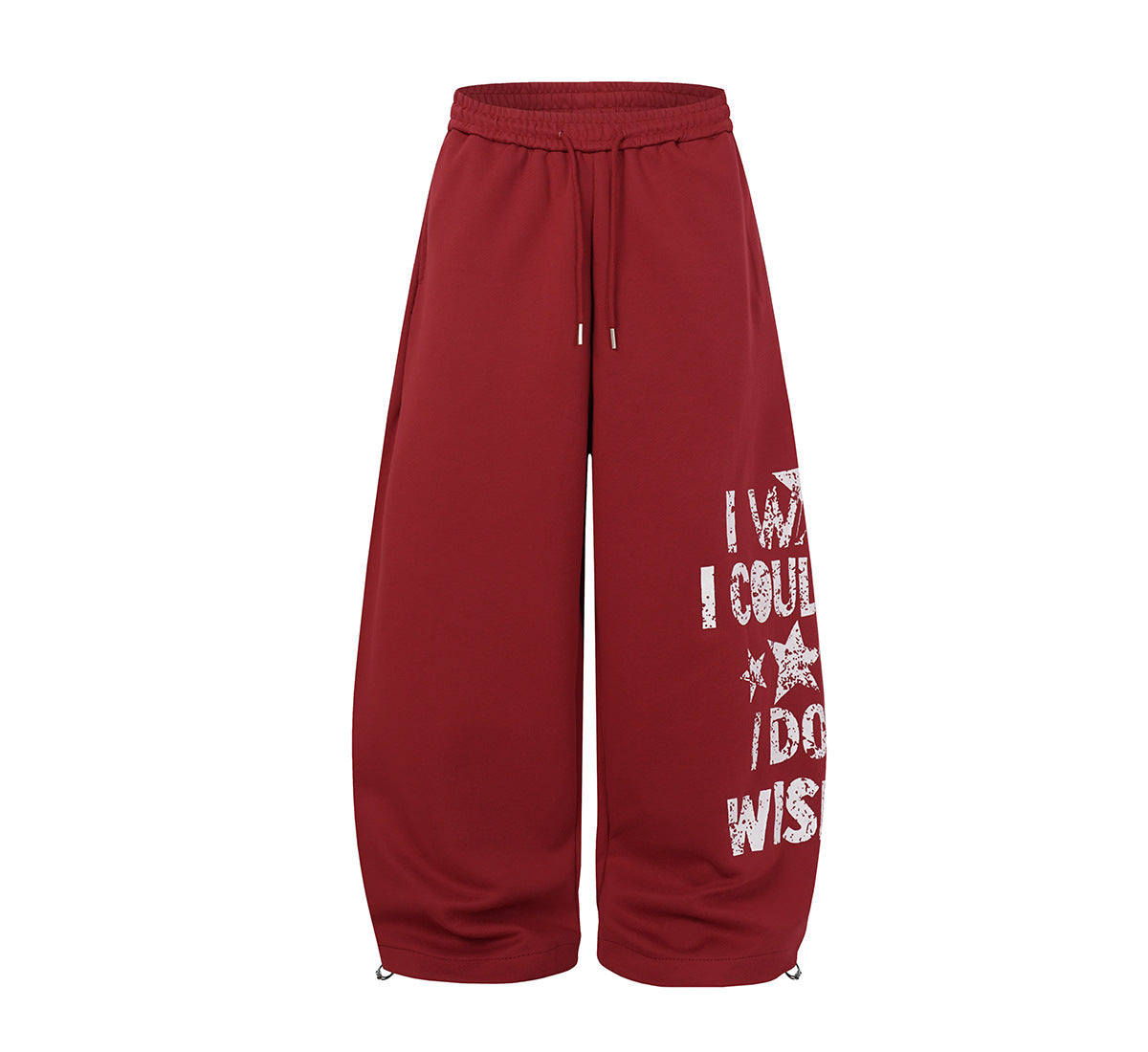 Wide-Leg-Jogginghose mit Used-Grafikprint – Relaxed-Fit-Jogger