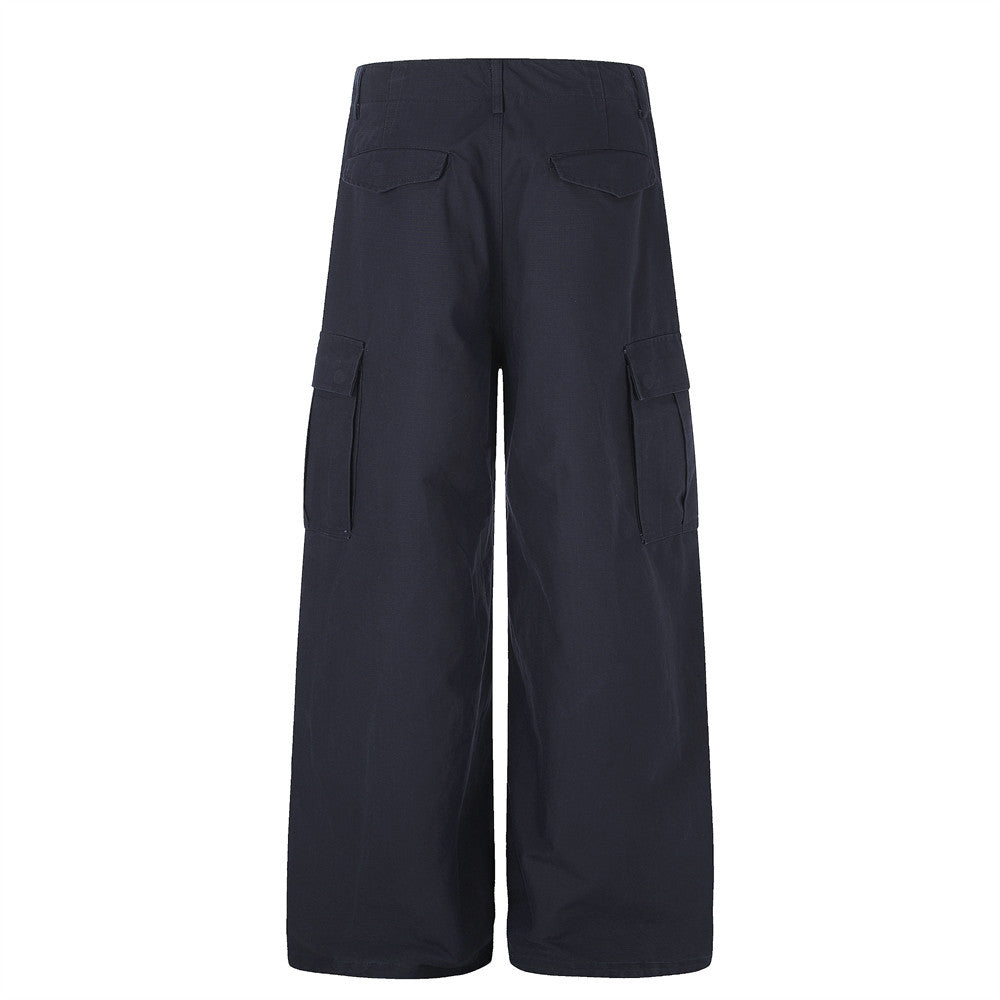 Pantalon cargo wide leg homme – Coupe ample, poches multiples et jambe droite