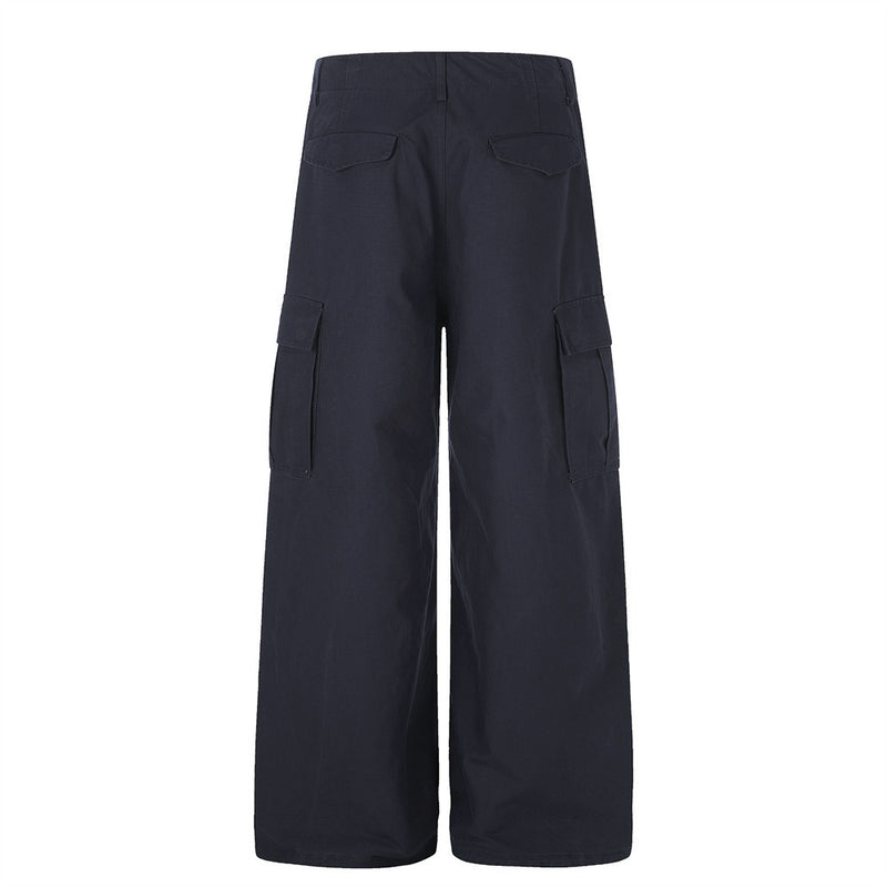 Pantalon cargo wide leg homme – Coupe ample, poches multiples et jambe droite