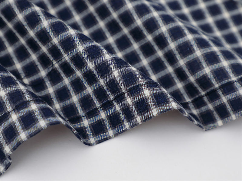 Plaid Check Short Sleeve Shirt – Oversized Streetwear with Script Print