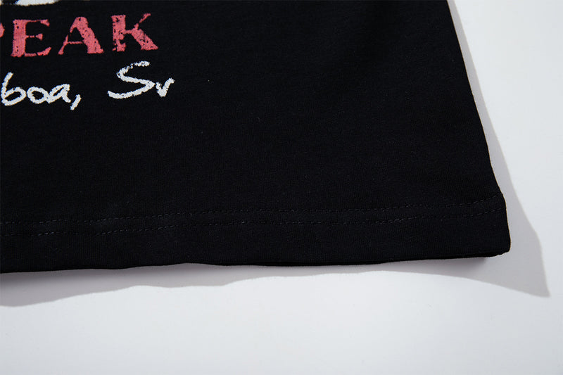Saints Desires Rock Graphic Layered Long-Sleeve T-Shirt – Black with Camo