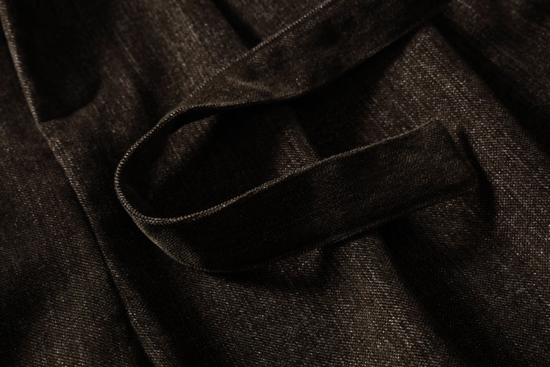 Men's Wide-Leg Pleated Trousers – Barrel Fit Corduroy-Texture Pants