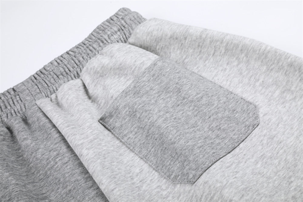 Star Embroidery Colorblock Wide-Leg Sweatpants – Oversized Baggy Street Style