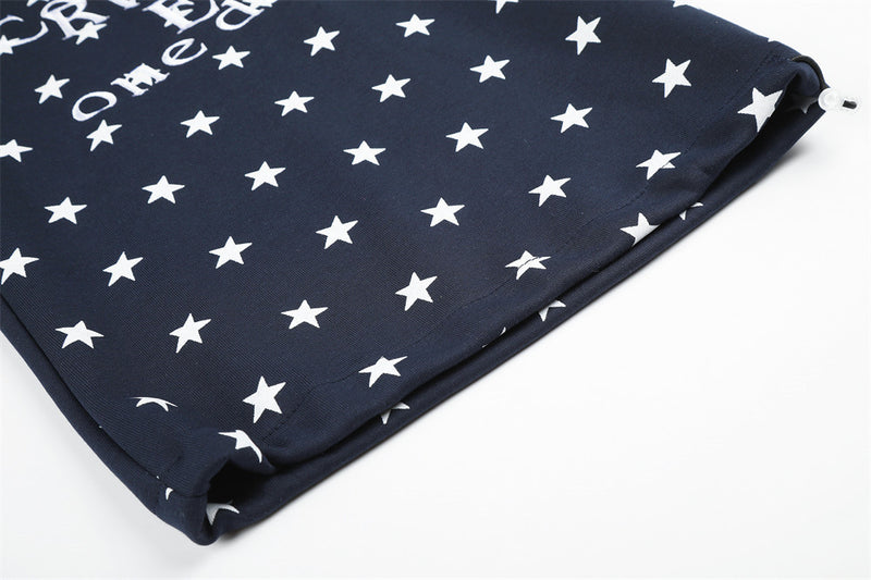 Wide-Leg Star & Letter Print Pants – Men's Hip-Hop Streetwear Baggy Fit
