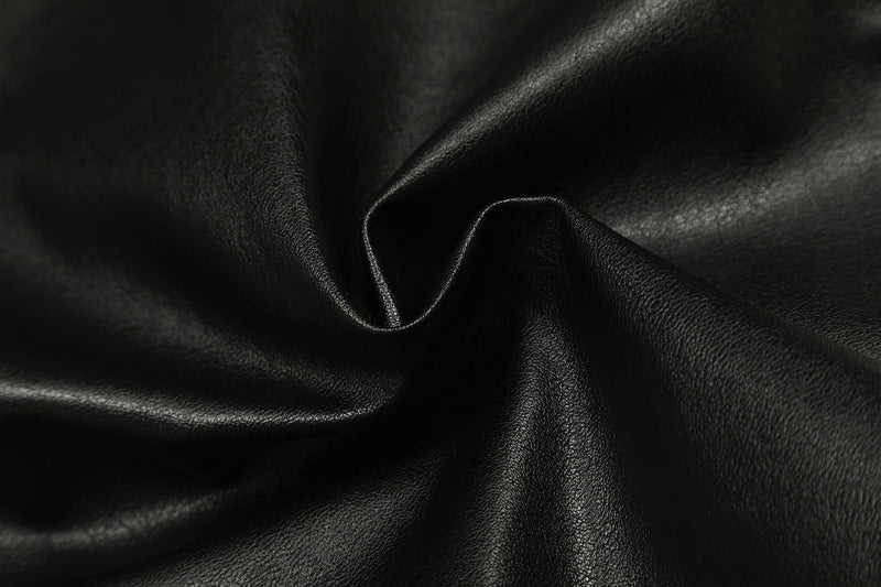 Veste moto de course en similicuir PU – Blouson biker noir à empiècements contrastants